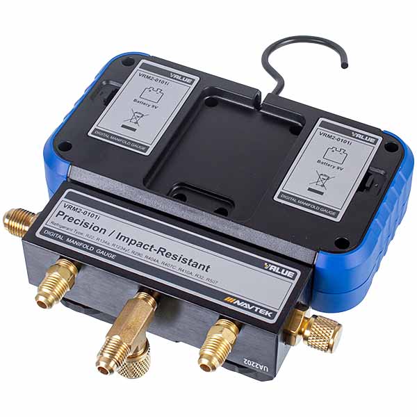 Manometric manifold 2-valve Value NAVTEK VRM2-0101 (R22 R134 R1234) + hoses 3pcs.x900mm