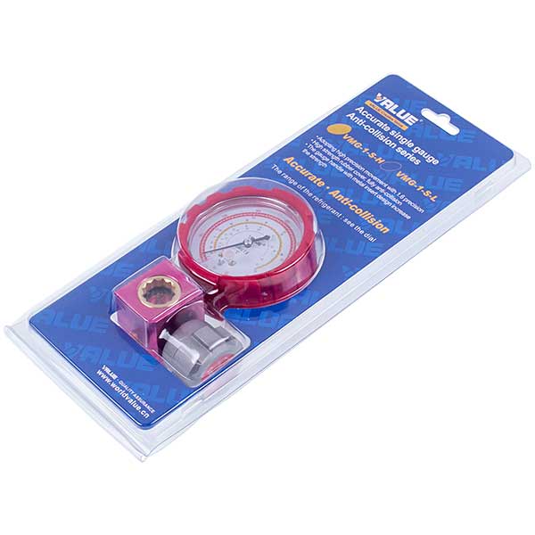 Manometric manifold 1-valve VALUE VMG-1-S-H (R32 R22 R410a)