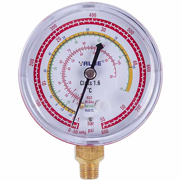 High pressure gauge CBH VALUE (D=68mm, R22 R134 R410 R407)