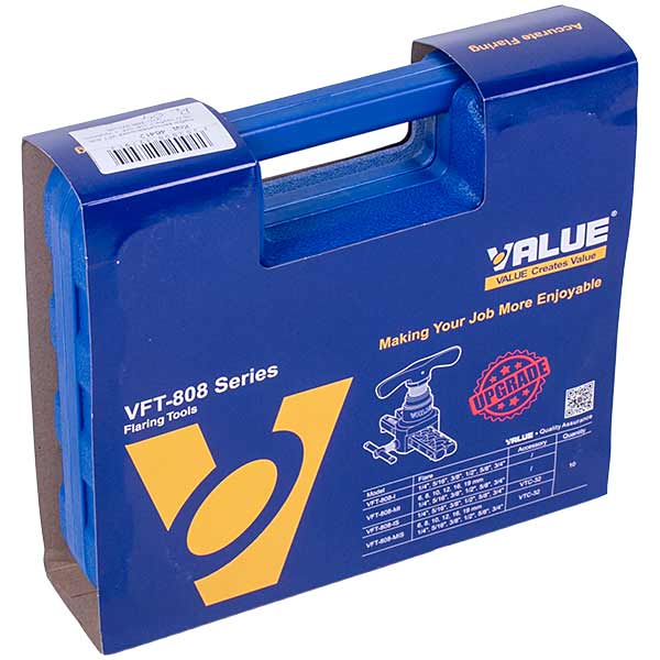 Flaring Tool Kit VALUE VFT 808 -IS + Pipe Cutter VTC-28B D pipes=1/4''-3/4''