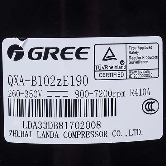 Cooper&Hunter (C&H) 00103364 Air Conditioner Compressor GREE 12'' QXA-B102zE190 R410A 260-350V