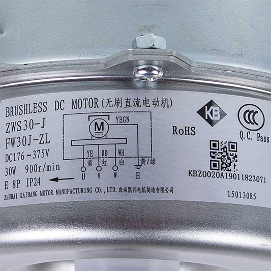 Air Conditioner Outdoor Unit Fan Motor C&H 15013085 ZWS30-J(FW30J-ZL) 30W 176-375V, stem 8x60mm