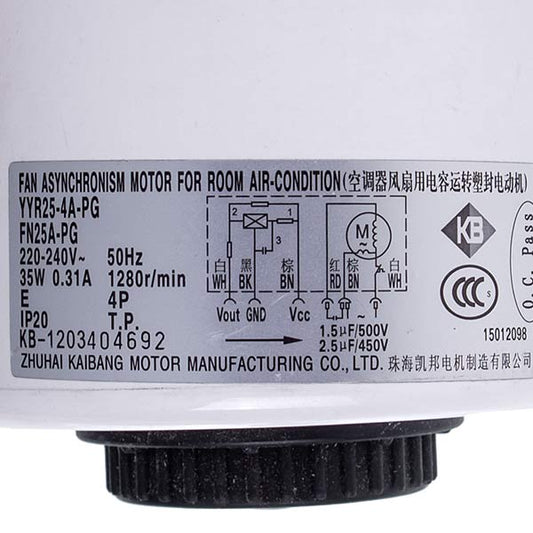 Indoor Unit Motor For Air Conditioner C&H 15012098 YYR25-4A-PG 35W 220-240V, stem 8x45mm (counterclockwise)