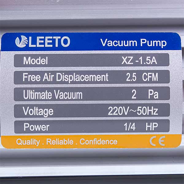 Vacuum Pump LEETO XZ-1.5A (1 stage./70 lit/min.)