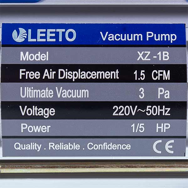 Vacuum Pump LEETO XZ-1B (1 stage./42 lit/min.)
