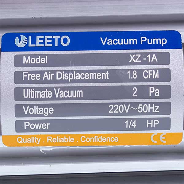 Vacuum Pump LEETO XZ-1A (1 stage./50 lit/min.)