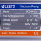 Air Conditioner Vacuum pump With Pressure Gauge LEETO 2XZ-4A-SV (2 stage./226  lit/min.)