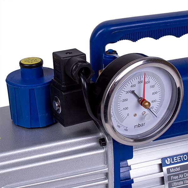 Air Conditioner Vacuum pump With Pressure Gauge LEETO 2XZ-4A-SV (2 stage./226  lit/min.)