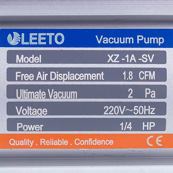 Vacuum pump With Pressure Gauge LEETO XZ-1A-SV (1 stage./50 lit/min.)
