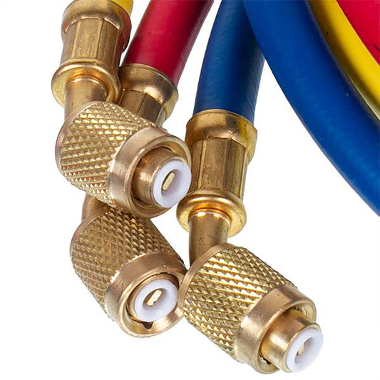 Manometric Manifold 2-valve LEETO LMG-2-R22 (R22 R-134 R404 R407) + hoses 3pcsx1200mm