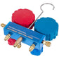 Manometric Manifold 2-valve LEETO LMG-2-R22 (R22 R-134 R404 R407) + hoses 3pcsx1200mm