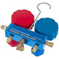 Manometric Manifold 2-valve LEETO LMG-2-R410A (R410 R407 R134 R22) + hoses 3pcsx1200mm
