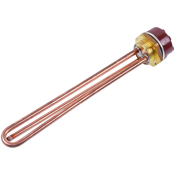 Water Heater Heating Element With Thermostat 1500W (copper) L=265mm flange 54mm 1 tube for sensor