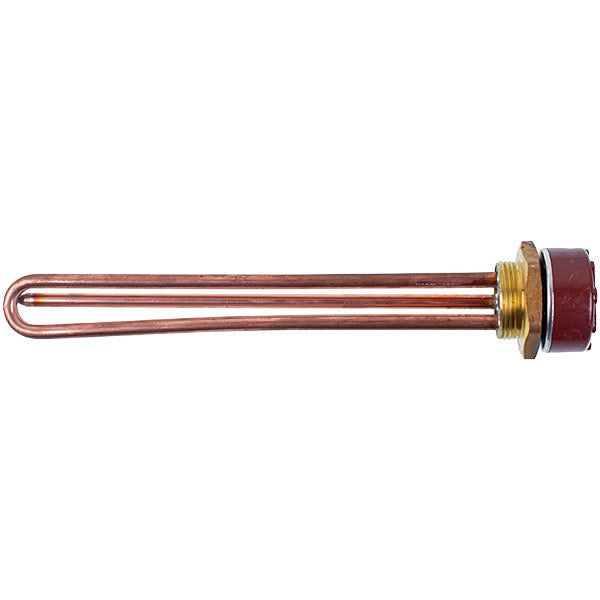 Water Heater Heating Element With Thermostat 1500W (copper) L=265mm flange 54mm 1 tube for sensor