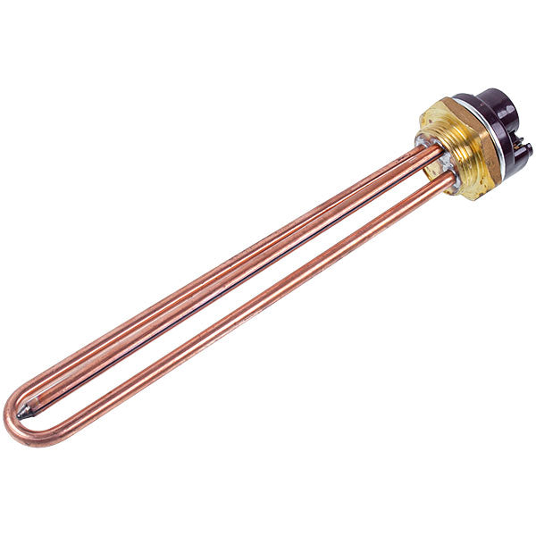 Water Heater Heating Element With Thermostat 2000W (copper) L=265mm flange 54mm 1 tube for sensor