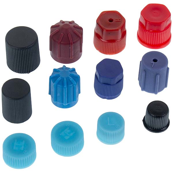Cap set for car air conditioner service ports (78pcs)