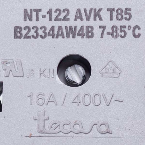 Water Heater Thermostat NT122AVK 16A 400V 7-85°C capillary L=600mm