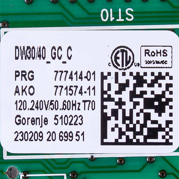 Gorenje 685719 Dishwasher Control Module