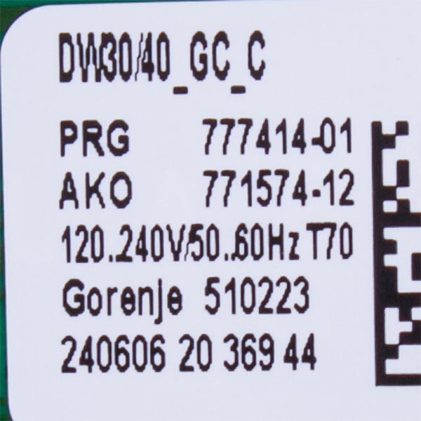 Dishwasher Control Module Gorenje 843729