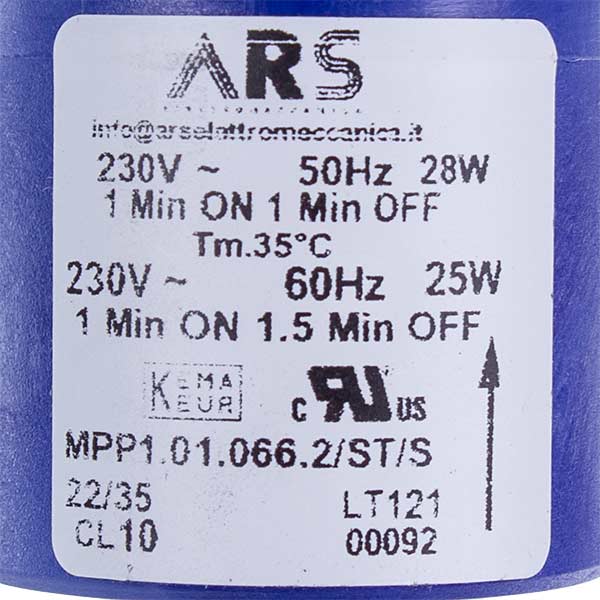 ARS UNOX KVL0009A XEBC/XEVC Pump MPP1.01.066.2/ST/S 28W 230V