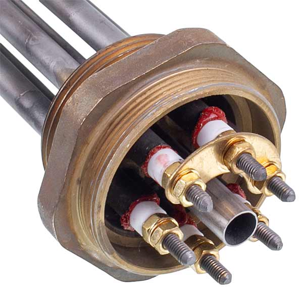 Electric Boiler Heating Elements Block Kawai 7,5kW 220-380V (stainless steel), L=355mm nut 1 1/2"
