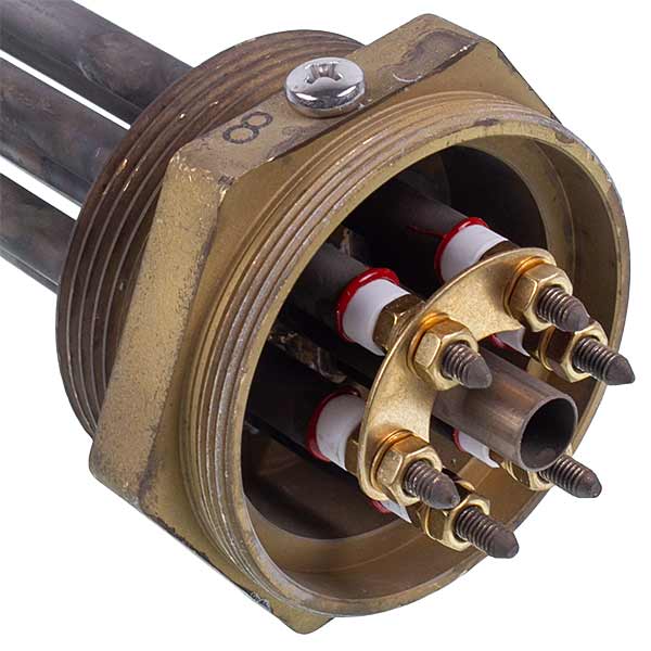 Electric Boiler Heating Elements Block Kawai 9 kW 220-380V L=380mm nut 2''