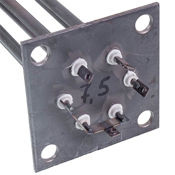 Electric Boiler Block of Heating Elements Electron-T 7,5 kW 220/380V L=385mm flange 100x100mm