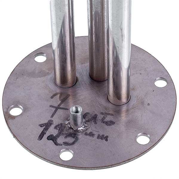 Water Heater Flange for Dry Heater Compatible with Bosch 1600W D outer=125mm L tubes=430mm (for М8 anode)