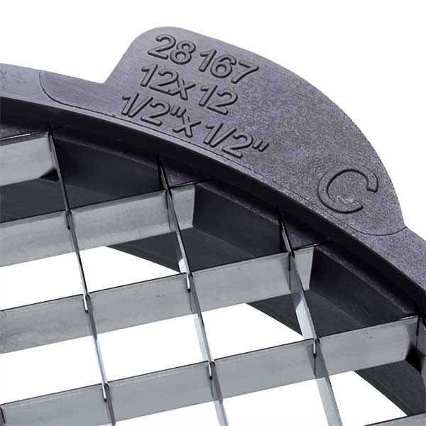 Cubing Set 12x12x12mm Robot Coupe 28197 D Grid=205mm D Slicer=190mm