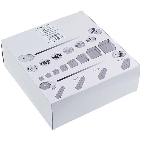 Cubing Set 12x12x12mm Robot Coupe 28197 D Grid=205mm D Slicer=190mm