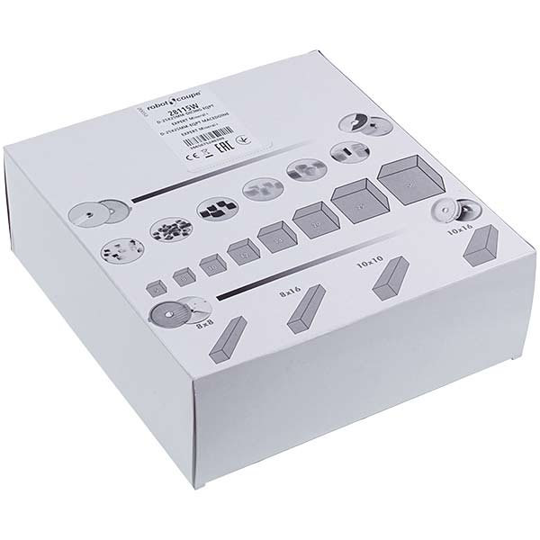 Cubing Set 25x25x25mm Robot Coupe 28115 D Grid=205mm D Slicer=190mm