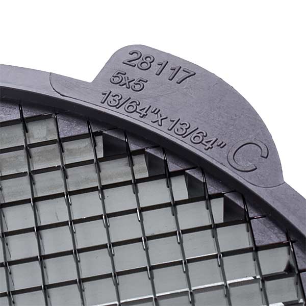 Cubing Set 5x5x5mm Robot Coupe 28110 D Grid=205mm D Slicer=190mm