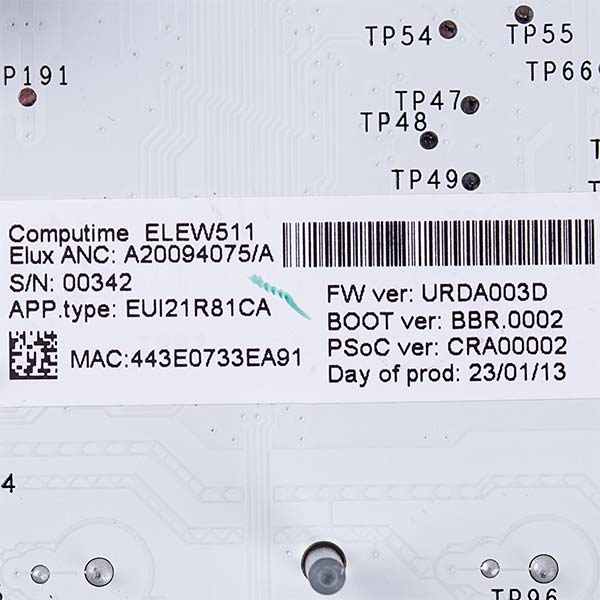 Electrolux 4055872826 Washing Machine Display Module (not configured)