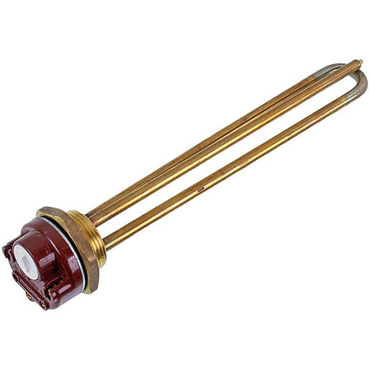 Water Heater Heating Element With Thermostat 4000W (copper) L=255mm flange 54mm 1 tube for sensor