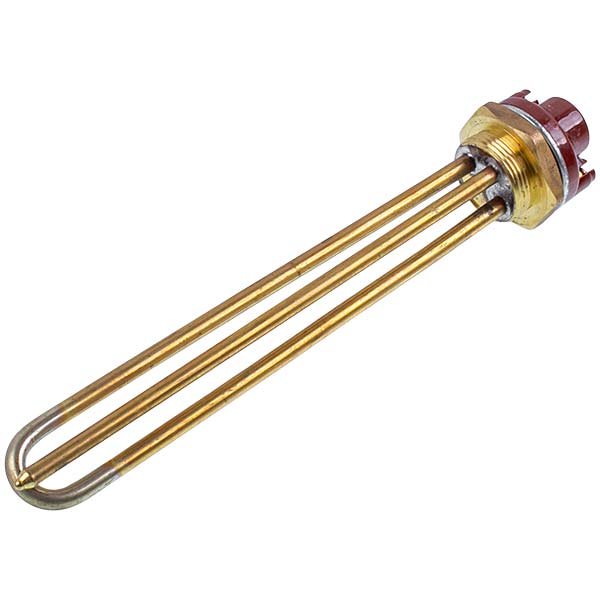 Water Heater Heating Element With Thermostat 4000W (copper) L=255mm flange 54mm 1 tube for sensor