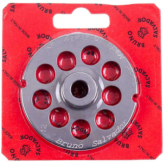 Meat Grinder Grid Lame Italia 100225 12mm D=70mm (with center and 2 slots) Enterpise 12 (PF1212CM)