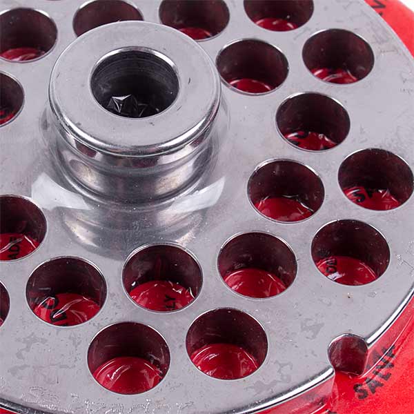 Meat Grinder Grid Lame Italia 100345 12mm D=100mm (with center and 2 slots) Enterpise 32 (PF3212CM)