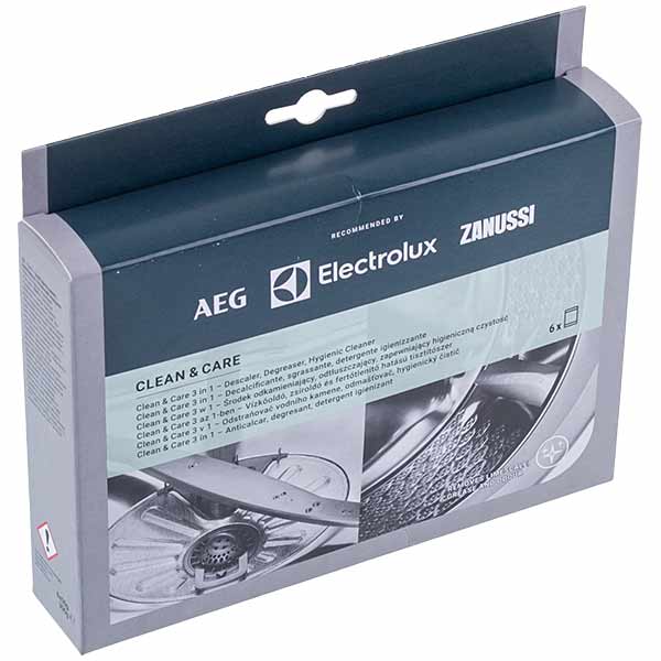 Washing and Dishwashing Machines 3-in-1 Limescale Cleaning Powder Electrolux 902986558 M2GCP600 (6 packets of 50g each)