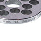 Meat Grinder Grid Lame Italia 100765 14mm D=81,6mm (with a slot) Unger H82 (PRH14)