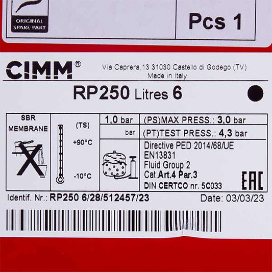 Gas-fired Boiler Expansion Tank Baxi/Westen 5693900 6 L