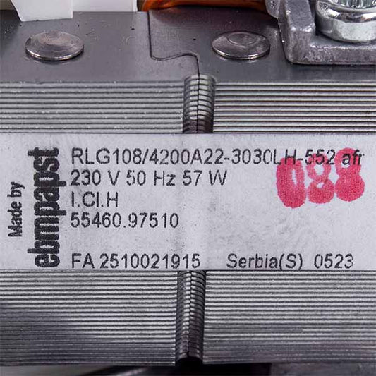 Fan Ebmpapst RLG108 57 W for Gas Boiler Baxi Eco 3 Compact, Main, Westen Pulsar, Quasar 5663810