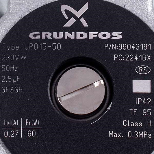 Circulation Pump Assembly Grundfos UPO 15-50 60 W for Gas Boiler Baxi ECO 4S, ECO Home 766070700