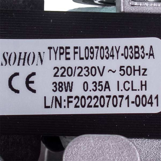 Gas-fired Boiler Fan Sohon 35 W Compatible with Hermann Micra 2, Habitat 2, Supermicra, Eura, Thesi 35000999