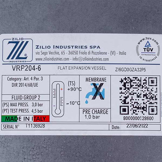 Gas-fired Boiler Expansion Tank 13N0000623 6 L 3/8''