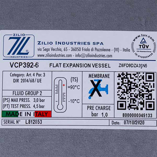 Gas-fired Boiler Expansion Tank Vaillant 0020020019 6 L 3/8''