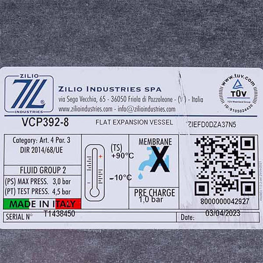 Gas-fired Boiler Expansion Tank Zilio 8 L 1/2'' 13C0000811