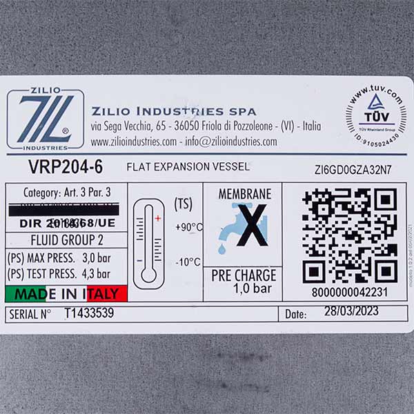 Gas-fired Boiler Expansion Tank  Zilio 6 L 3/8'' 13N0000602