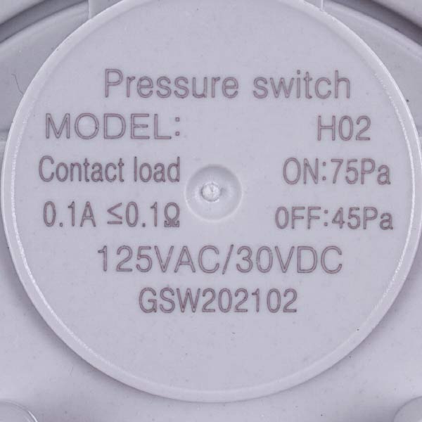 Gas-fired Boiler Air Pressure Switch (Pressostat) TD24110026 75/45 Pa