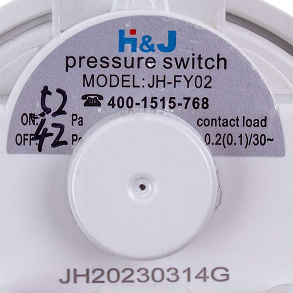 Gas-fired Boiler Air Pressure Switch (Pressostat) 6YPRESSO00 52/42 Pa