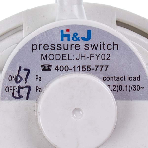 Gas-fired Boiler Air Pressure Switch (Pressostat) 6PRESSOS02 67/57 Pa